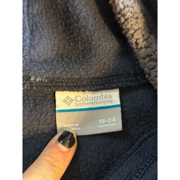 Columbia Infant Baby18-24 Months Tiny Bear II Bunting Fleece One Piece Zip Blue - Picture 3 of 5